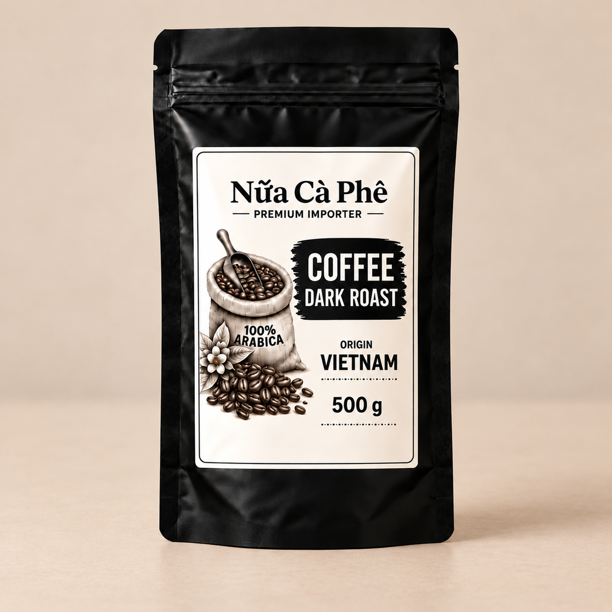 Dark Roast Coffee — 100% Arabica Vietnam